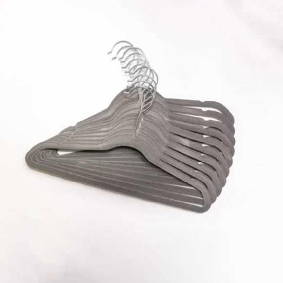 NEW Lot of 10x Velvet Clothes Hangers, Non-Slip, Swivel Hook, Multiple Colors! - Picture 6 of 10